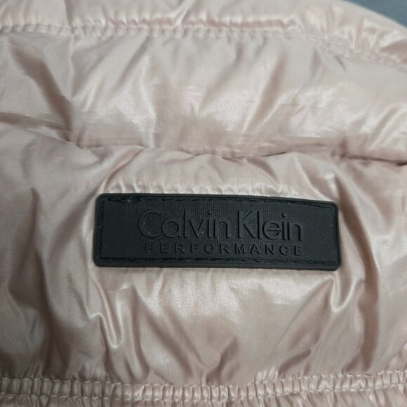 Calvin Klein Performance Women M Pink Premium Duck Down Puffer Vest Full Zip - Picture 9 of 15